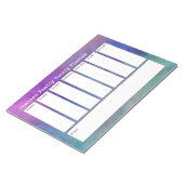 Mehrfarbiger Abstrakter Watercolor-Wochenplaner Notizblock (angewinkelt)