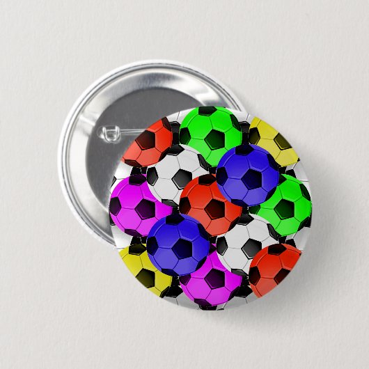 Mehrfarbiger American Soccer oder Football Button (Vorne & Hinten)