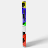 Mehrfarbiger American Soccer oder Football Case-Mate iPhone Hülle (Rückseite / Links)