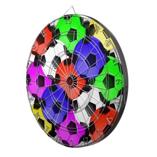 Mehrfarbiger American Soccer oder Football Dartscheibe (Vorderseite rechts)