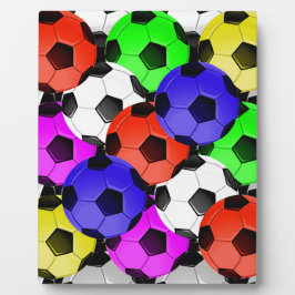 Mehrfarbiger American Soccer oder Football Fotoplatte