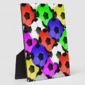 Mehrfarbiger American Soccer oder Football Fotoplatte (Seite)