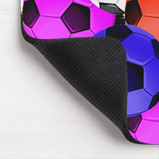 Mehrfarbiger American Soccer oder Football Mousepad (Ecke)
