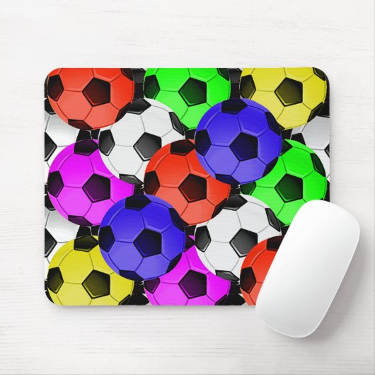 Mehrfarbiger American Soccer oder Football Mousepad (Mit Mouse)