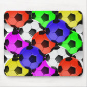 Mehrfarbiger American Soccer oder Football Mousepad (Vorne)