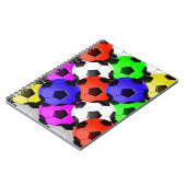 Mehrfarbiger American Soccer oder Football Notizblock (Linke Seite)