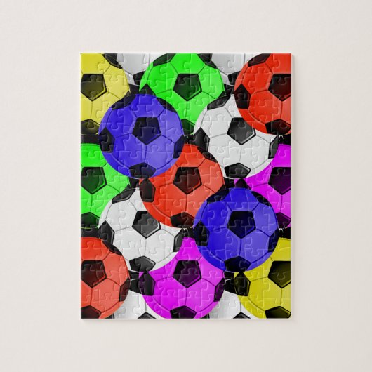 Mehrfarbiger American Soccer oder Football Puzzle (Vertikal)