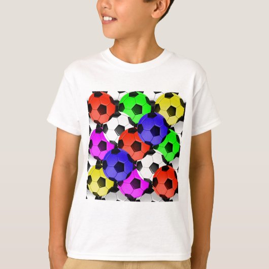Mehrfarbiger American Soccer oder Football T-Shirt (Vorderseite)