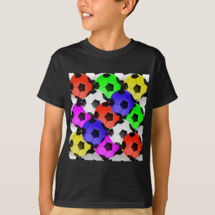 Mehrfarbiger American Soccer oder Football T-Shirt