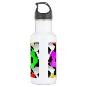 Mehrfarbiger American Soccer oder Football Trinkflasche (Rückseite)
