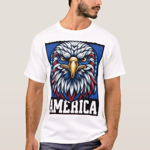 Mehrfarbiger amerikanischer Designstil: MännerBasi T-Shirt