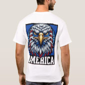 Mehrfarbiger amerikanischer Designstil: MännerBasi T-Shirt (Rückseite)