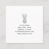 Mehrfarbiger Ananas Innenarchitekt Quadratische Visitenkarte (Rückseite)