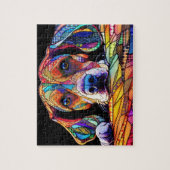Mehrfarbiger Beagle-Hund 178 Puzzle (Vertikal)