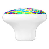 Mehrfarbiger Blitzstrahl Swirl Door Knob 2 Keramikknauf (Seitenansicht)