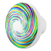 Mehrfarbiger Blitzstrahl Swirl Door Knob 2 Keramikknauf (Rechts)