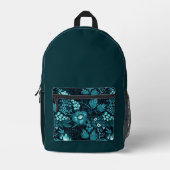Mehrfarbiger 'Blumenmuster'-Rucksack Bedruckter Rucksack (Vorderseite)