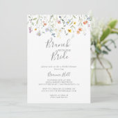 Mehrfarbiger Brunch mit Brautdusche Einladung (Stehend Vorderseite)