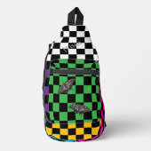 Mehrfarbiger Checkered Backpack HAMbyWG Crossbody Bag (Vorderseite)