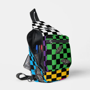 Mehrfarbiger Checkered Backpack HAMbyWG Crossbody Bag