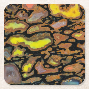 Mehrfarbiger Dinosaurier Rechteckiger Pappuntersetzer