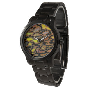 Mehrfarbiger Dinosaurierknochen Armbanduhr