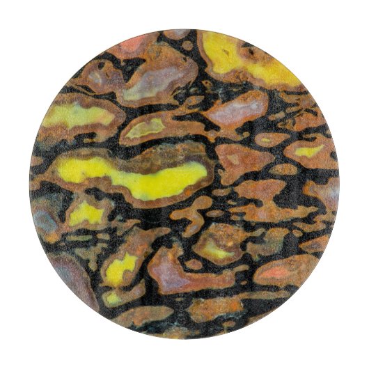 Mehrfarbiger Dinosaurierknochen Schneidebrett (Vorderseite)