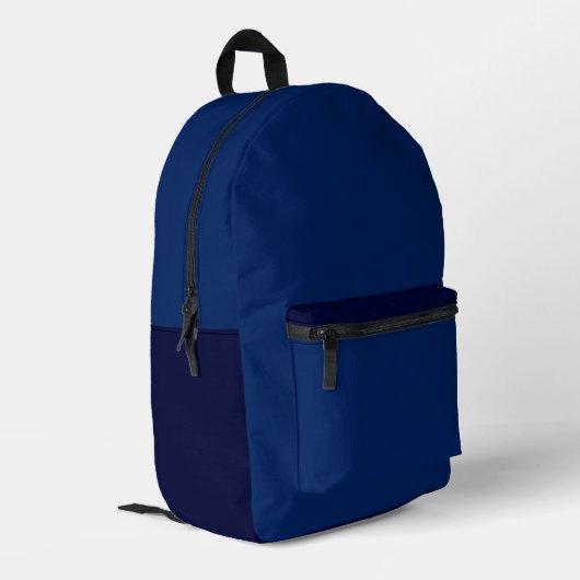 Mehrfarbiger dunkelblauer Rucksack (Rückseitige Ecke links)