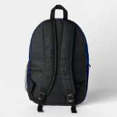 Mehrfarbiger dunkelblauer Rucksack (Rückseite)