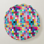 Mehrfarbiger Entwurf Rundes Kissen (Rückseite)