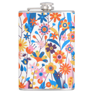 Mehrfarbiger Exotic Floral Background-32939 Flachmann