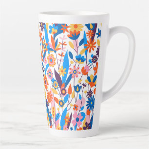 Mehrfarbiger Exotic Floral Background-32939 Milchtasse