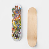 Mehrfarbiger Frösche Staplungsskateboard Skateboard (Vorderseite)