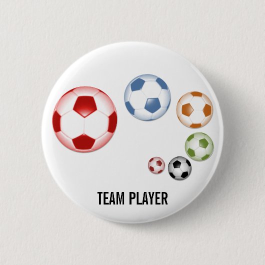 Mehrfarbiger Fußballknöpfe Satz Button (Vorderseite)