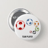 Mehrfarbiger Fußballknöpfe Satz Button (Vorne & Hinten)