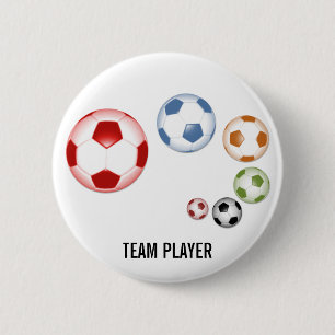 Mehrfarbiger Fußballknöpfe-Set Button