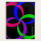 Mehrfarbiger geometrischer Spiralplaner mit Austau Planer (Vorderseite)