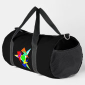 Mehrfarbiger geometrischer Sternensturm Duffle Bag (Rechte Ecke)
