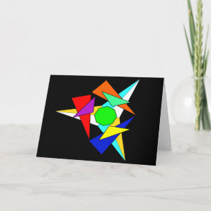 Mehrfarbiger geometrischer Sternensturm Karte