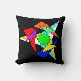 Mehrfarbiger geometrischer Sternensturm Kissen