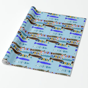 mehrfarbiger gestreifter Fisch Thunder_Cove Geschenkpapier