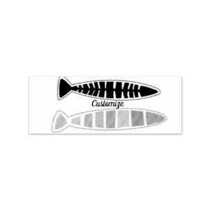 mehrfarbiger gestreifter Fisch Thunder_Cove Gummistempel