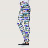 mehrfarbiger gestreifter Fisch Thunder_Cove Leggings (Links)