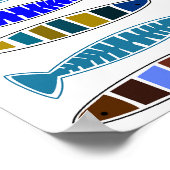 mehrfarbiger gestreifter Fisch Thunder_Cove Poster (Ecke)