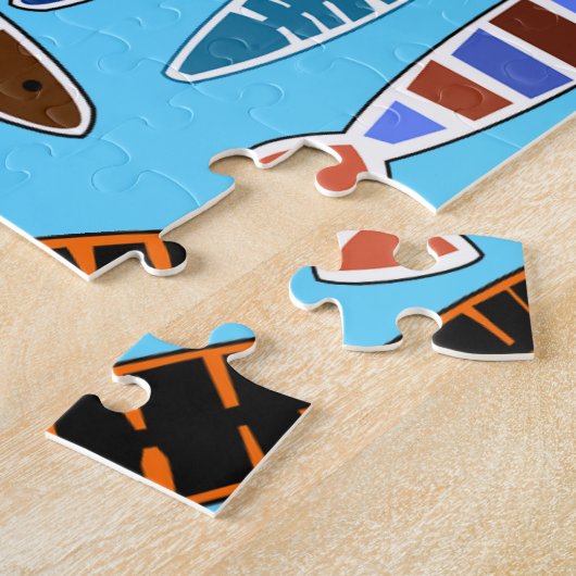 mehrfarbiger gestreifter Fisch Thunder_Cove Puzzle (Seite)