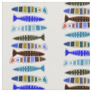 mehrfarbiger gestreifter Fisch Thunder_Cove Stoff