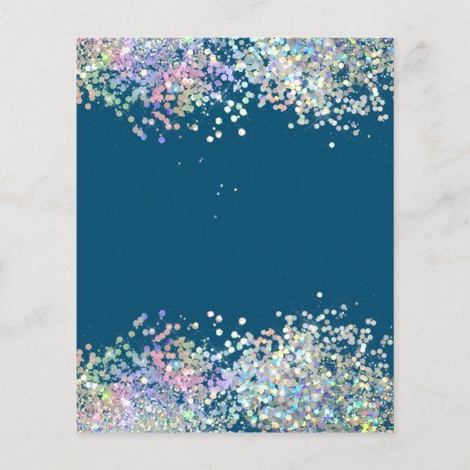 Mehrfarbiger Glitzer-Graduierungspartei - Blatt (Rückseite)