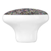 Mehrfarbiger Glitzer Keramikknauf (Seitenansicht)