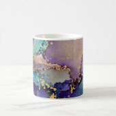 Mehrfarbiger Goldalkohol Tinte Abstrakte Kunst Kaffeetasse (Mittel)