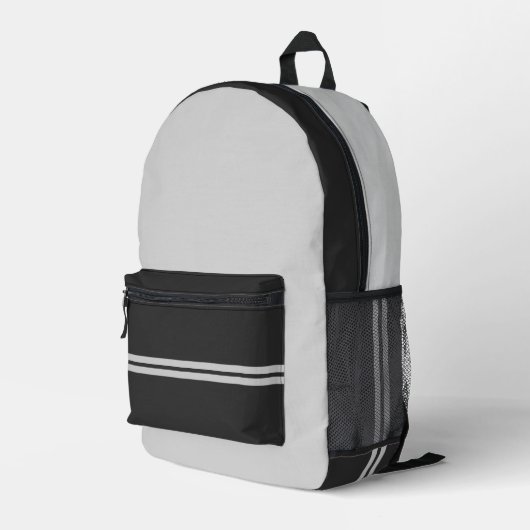 Mehrfarbiger grauer Rucksack (Rückseitige Ecke Rechts)